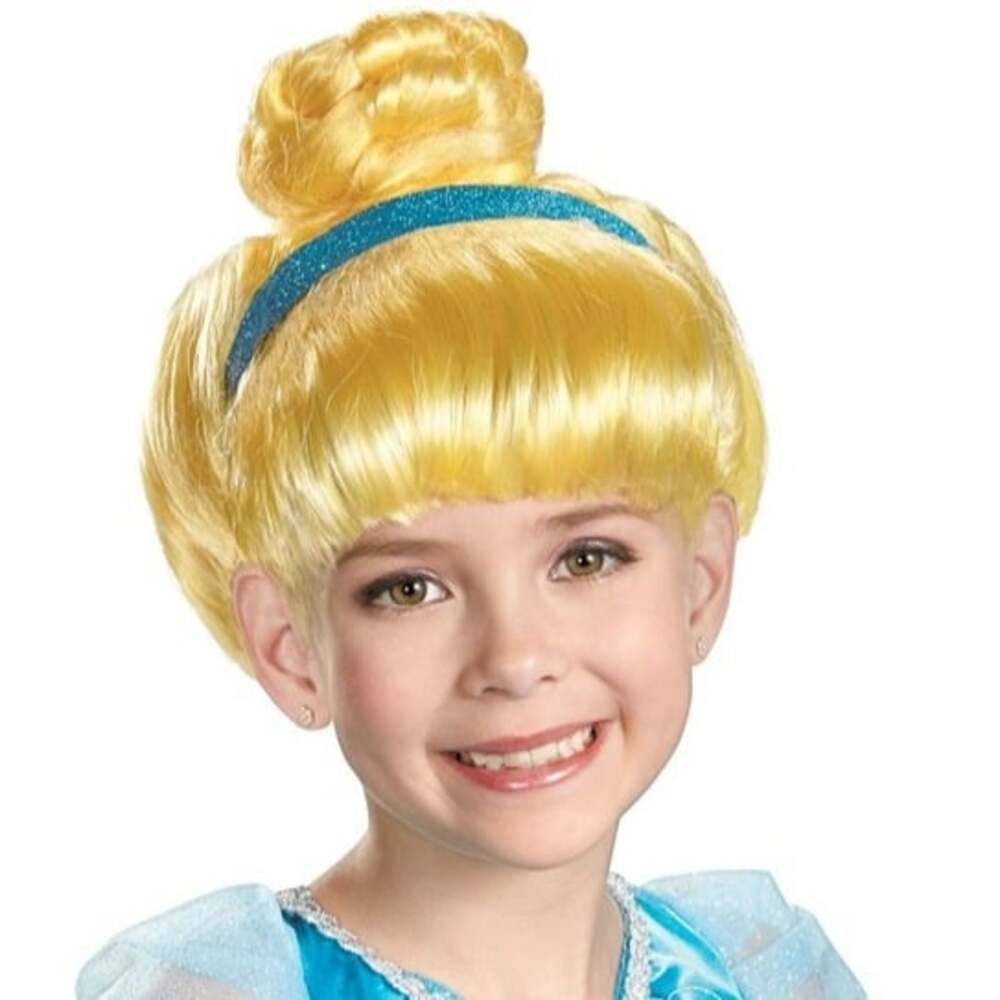 NWT Disguise Disney Princess Cinderella Bun Wig Halloween Cosplay Costume